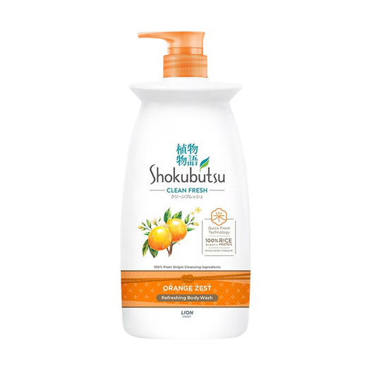 Shokubutsu Clean Fresh Refreshing Body Wash (Orange Zest) 900g