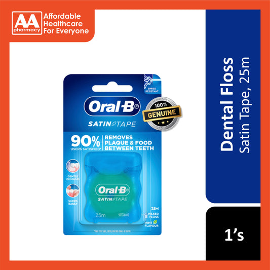 Oral-B Satin Tape Waxed Floss 25m 1's
