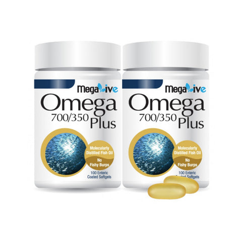 MegaLive Omega 700/350 Plus Enteric Coated Softgel 2x100's