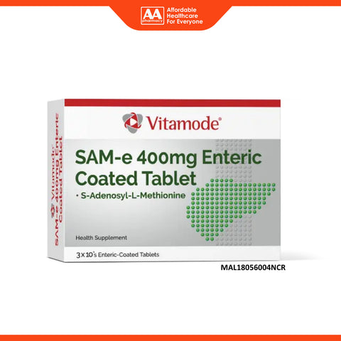 Vitamode SAM-e 400mg Enteric Coated Tablet 3x10's