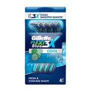 Gillette Flexi Blue 3X Cool Disposable Razor 4's
