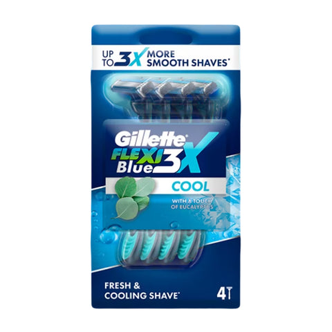 Gillette Flexi Blue 3X Cool Disposable Razor 4's