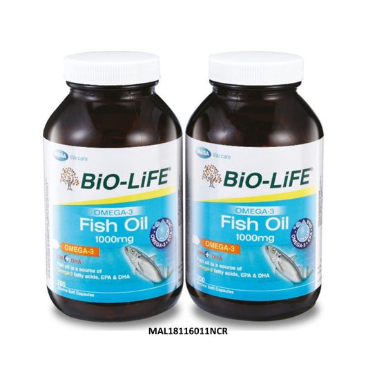 Bio-Life Omega-3 Fish Oil 1000mg Capsule 2x200's