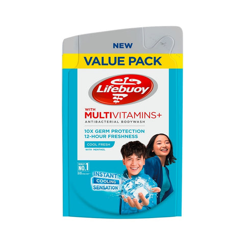 Lifebuoy Antibacterial Body Wash with Multivitamins (Cool Fresh with Menthol) 800mL (Refill Pack)