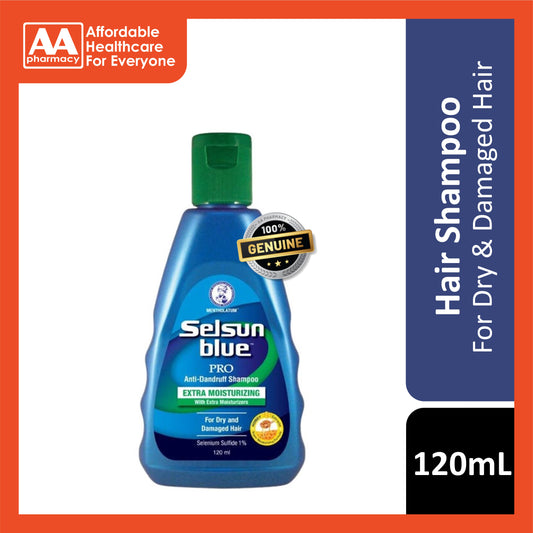 Selsun Blue PRO Anti-Dandruff Shampoo 120mL (Extra Moisturizing with Extra Moisturizers)