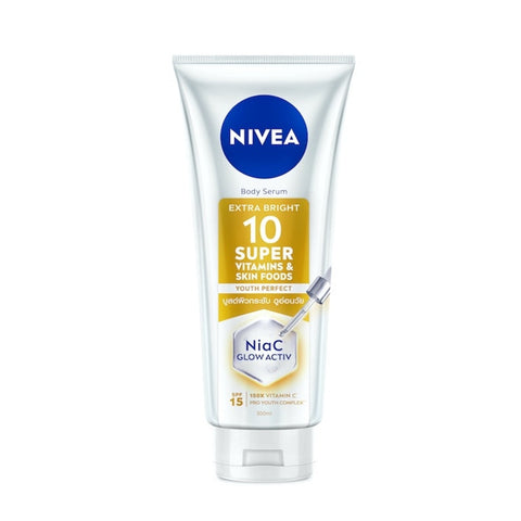 Nivea Extra Bright 10 Super Vitamins & Skin Foods Youth Perfect Body Serum 300mL