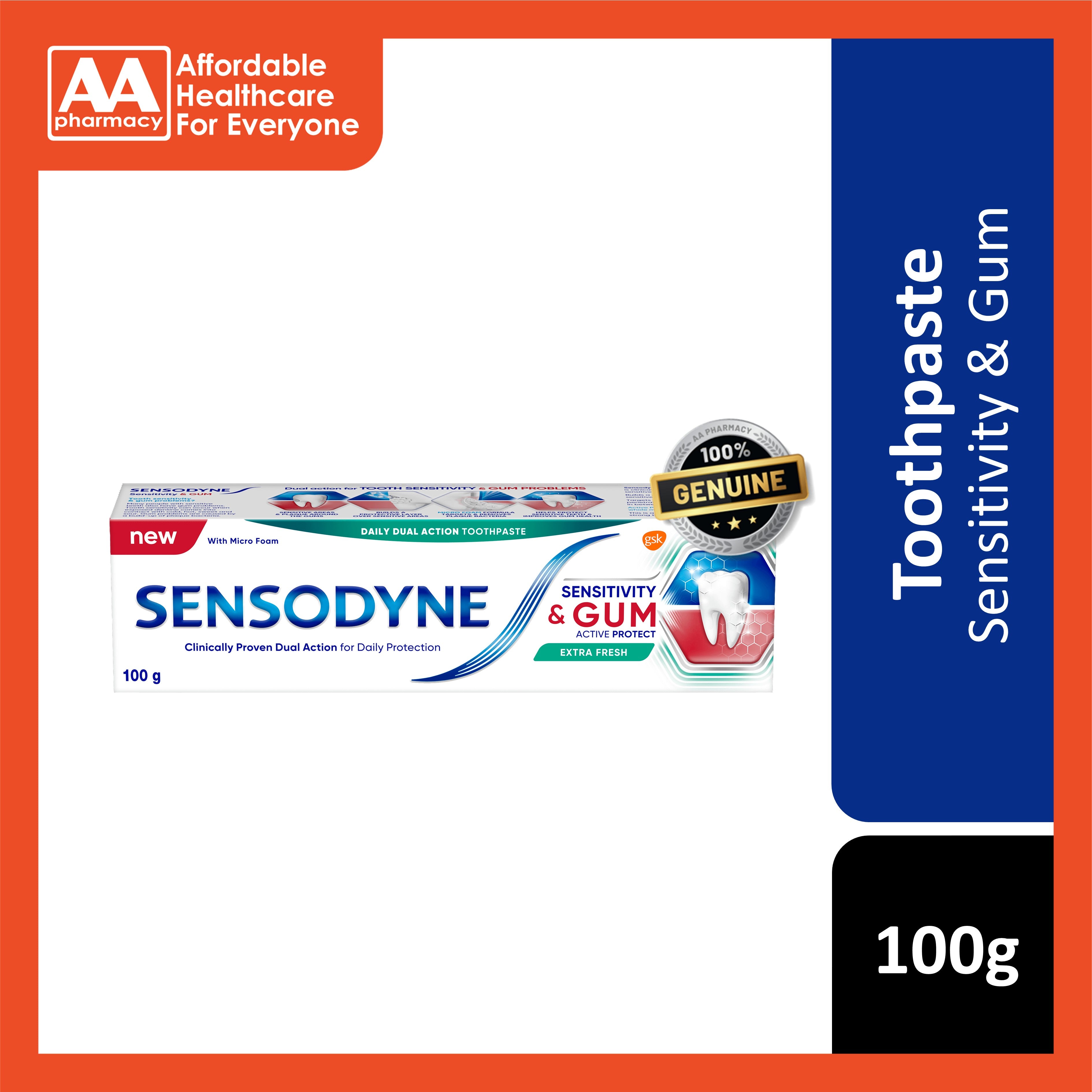 Sensodyne Toothpaste (Sensitivity and Gum, Extra Fresh Flavour) 100g