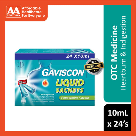 Gaviscon Liquid (Peppermint) Sachet 10mLx24's