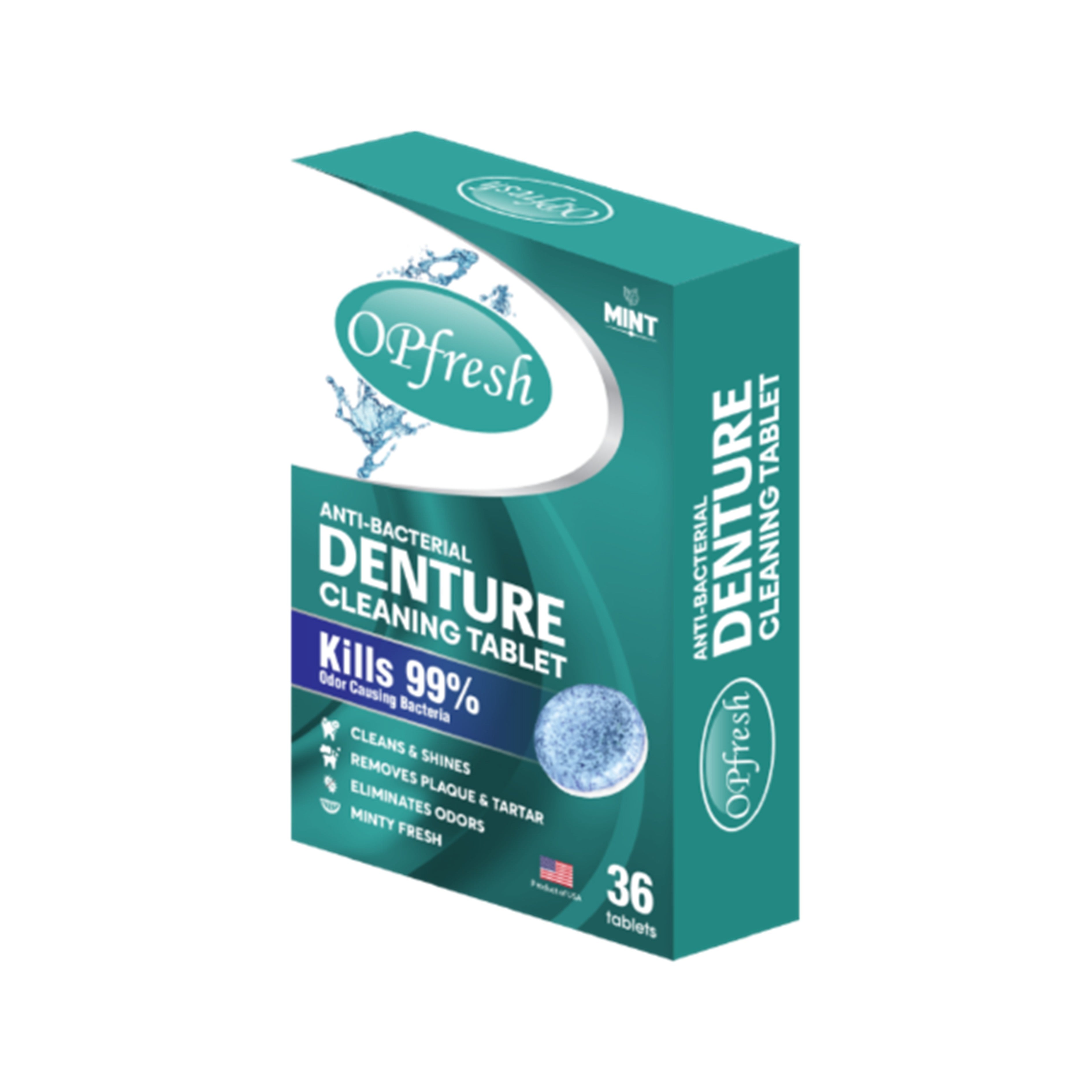 OPfresh Denture Cleaning Tablet 36's (Anti-Bacterial)