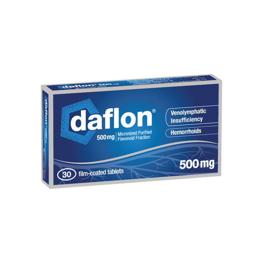 Daflon 500mg Tablet 3x10's (Micronised Purified Flavonoid)