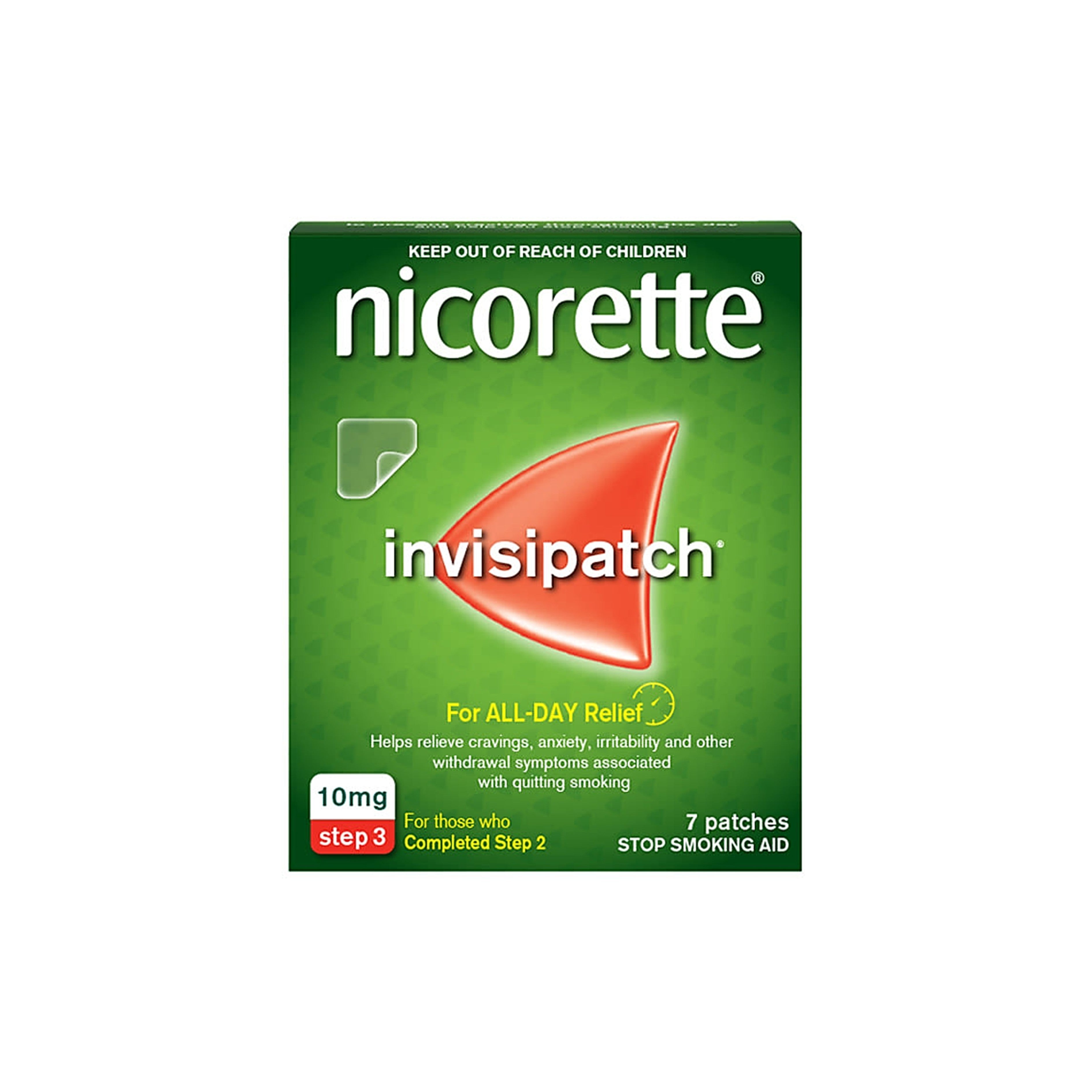 Nicorette Invisi Transdermal Patch - 10mg/16hr, Step 3 (7's)