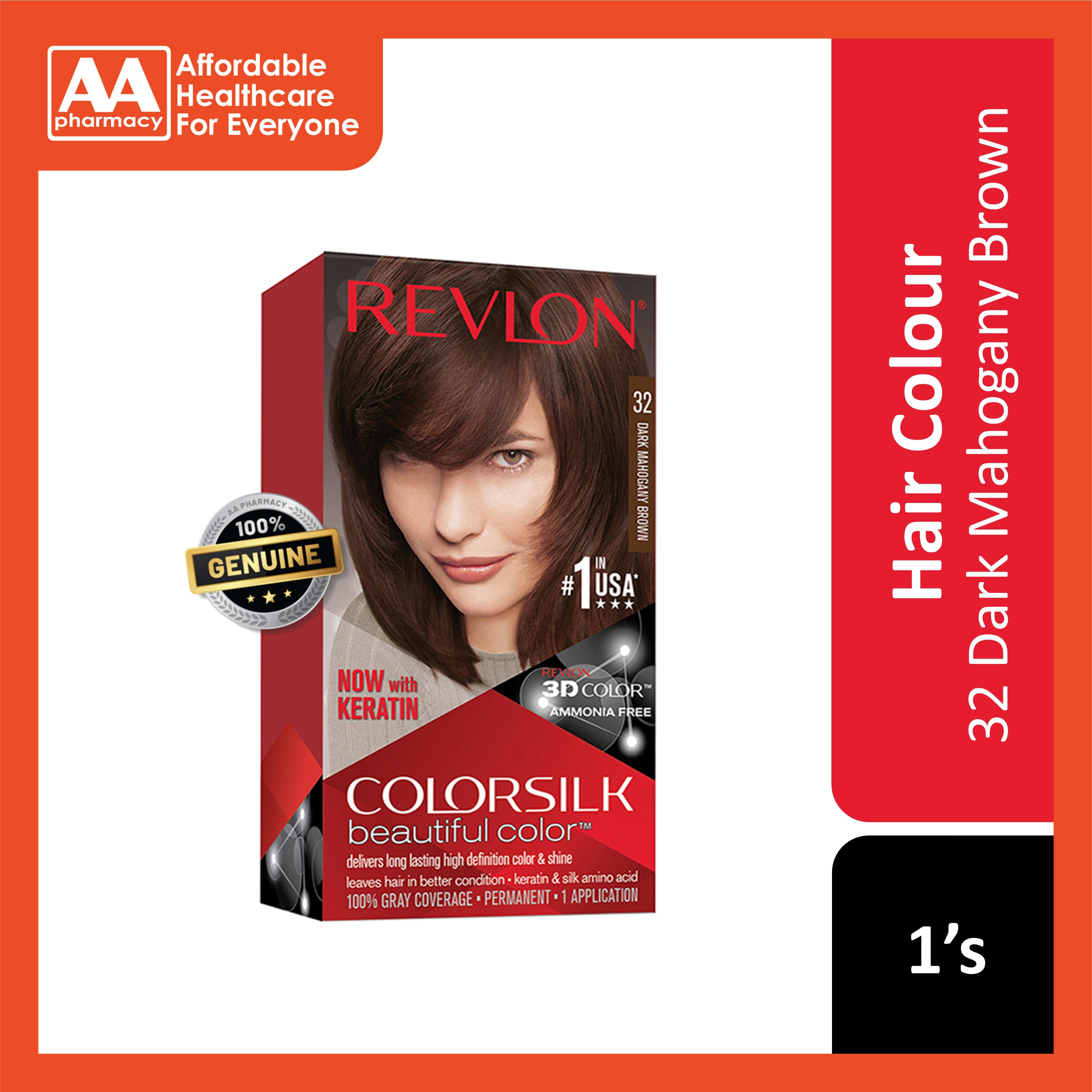 Revlon ColorSilk Beautiful Color 32 Dark Mahogany Brown