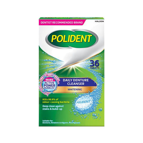 Polident Daily Denture Cleanser (Whitening) Tablet 36's