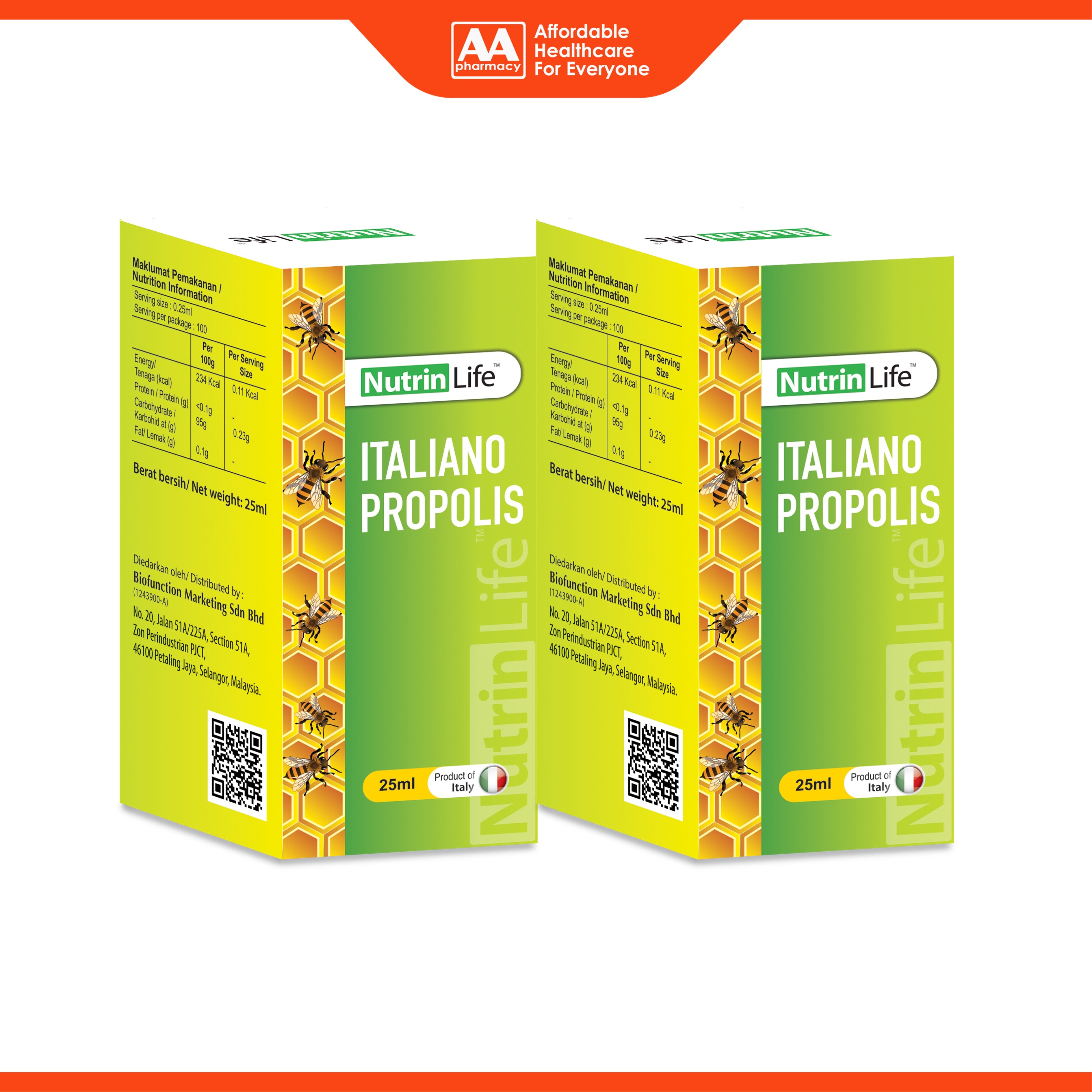NutrinLife Italiano Propolis Spray 2x25mL