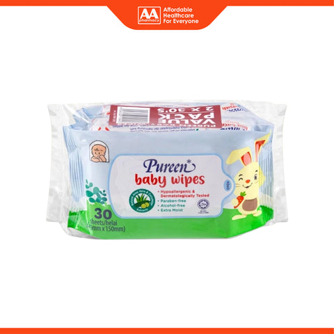 Pureen Baby Wipes 2x30's [Value Pack]