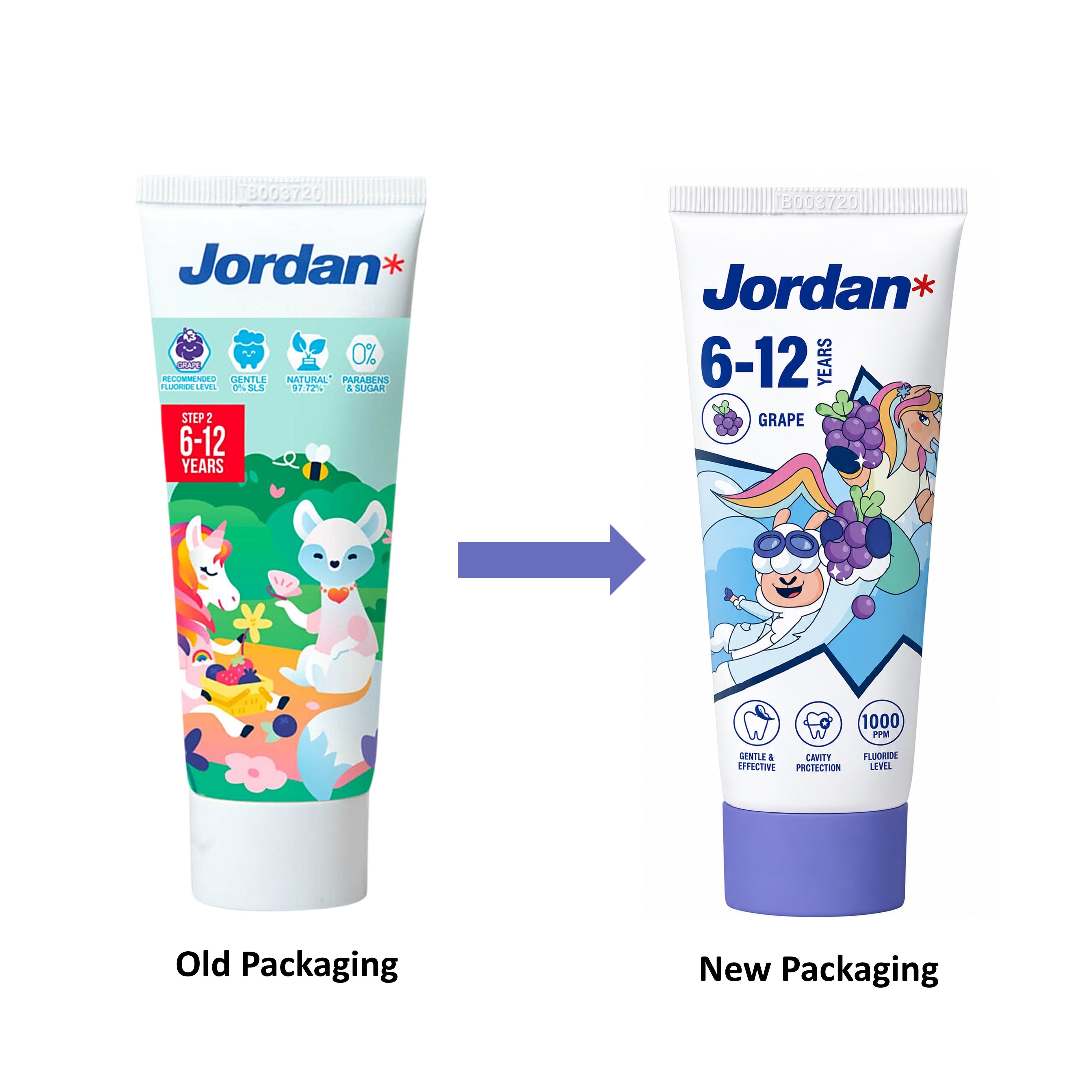 Jordan Toothpaste Step 2 (6 - 12 Years) 75g - Grape