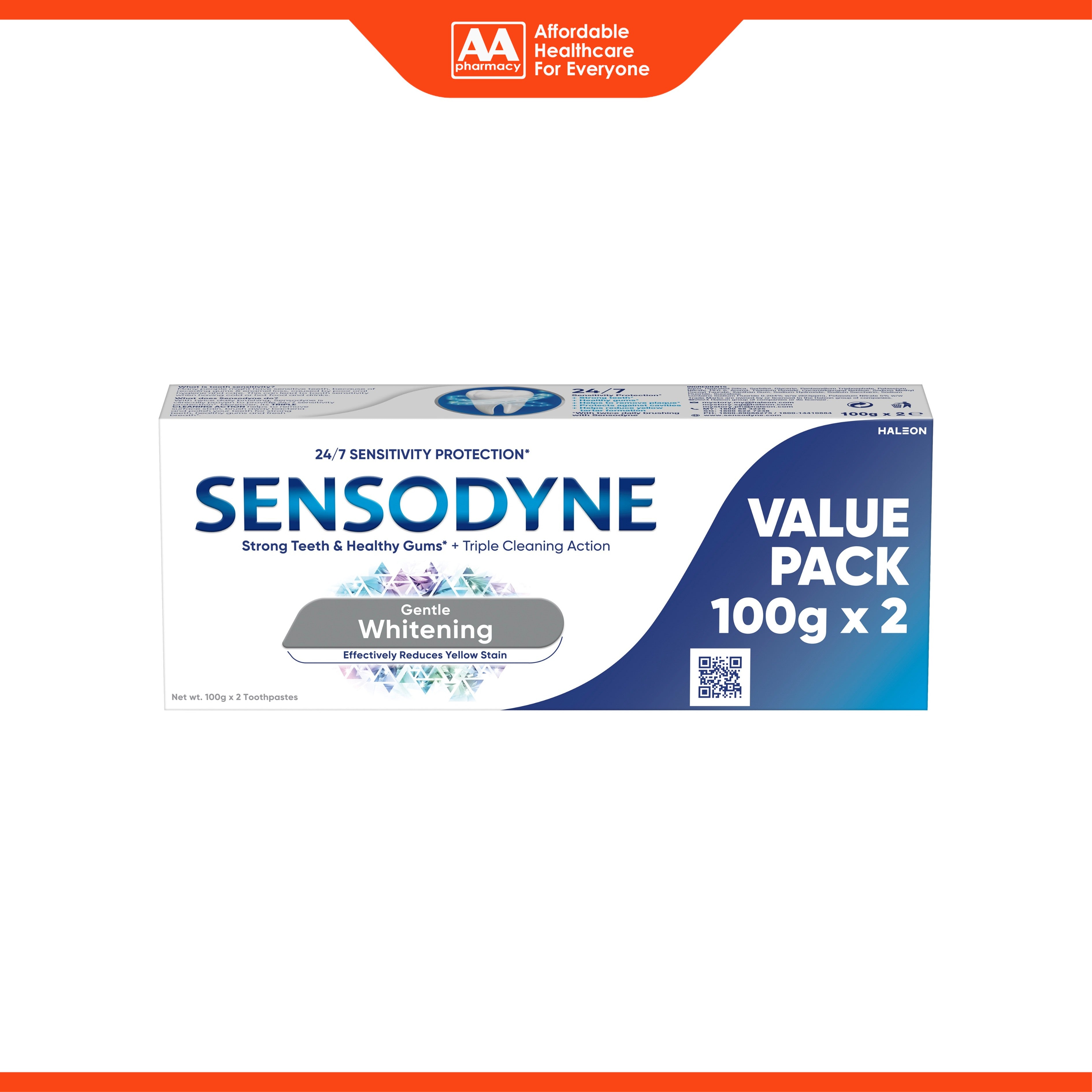 Sensodyne Toothpaste - Gentle Whitening (2 x 100g)