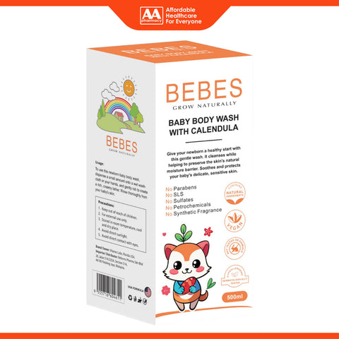 Bebes Baby Body Wash with Calendula 500mL
