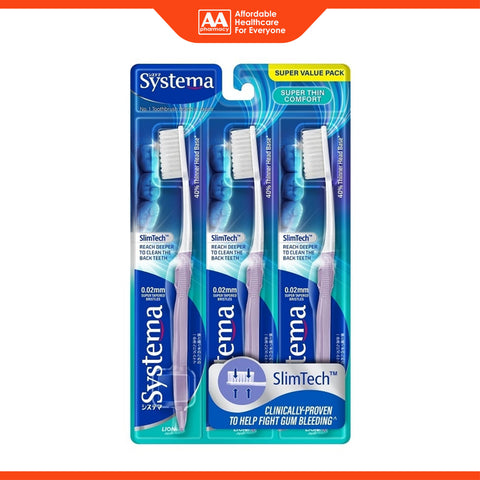 Systema Toothbrush (Super Thin Comfort, Regular Head Size, Soft) 3's