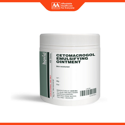 Hovid Cetomacrogol Emulsifying Ointment Skin Moisturizer 450g
