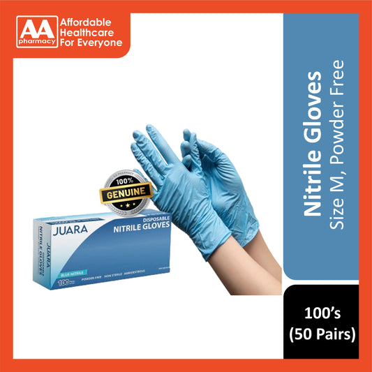 Nitrile Disposable Gloves Size M 100's (50 Pairs)