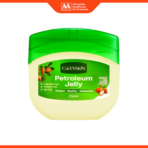 Curaskin Petroleum Jelly 250mL (Enriched with Organic Argan Oil)