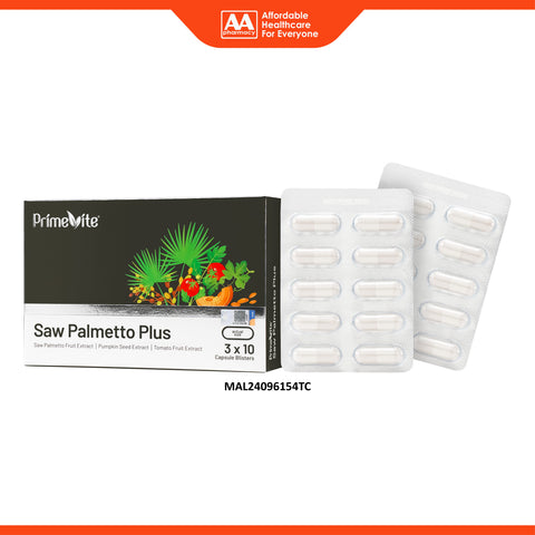 PrimeVite Saw Palmetto Plus Capsule 3x10's