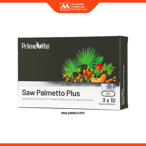 PrimeVite Saw Palmetto Plus Capsule 3x10's