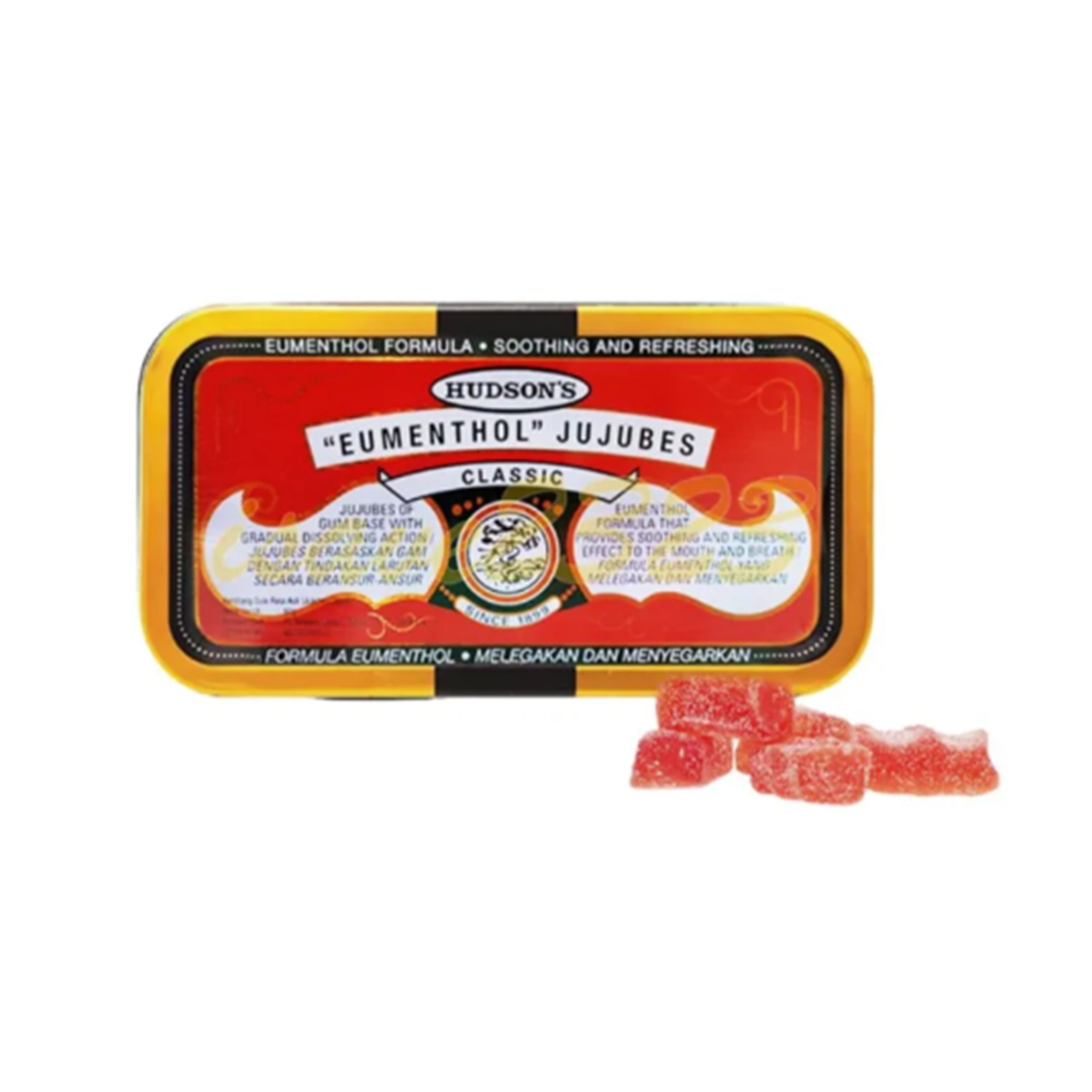 Hudson's Eumenthol Jujubes (Classic) 50g (Tin)