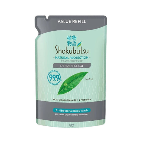 Shokubutsu Natural Protection Antibacterial Body Wash (Refresh and Go) 800g (Refill Pack)
