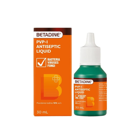 Betadine PVP-I Antiseptic Liquid 30mL (Povidone-Iodine 10%)