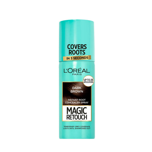 L'Oréal Paris Magic Retouch Instant Root Concealer Spray (Dark Brown) 75mL - Up to 25 uses