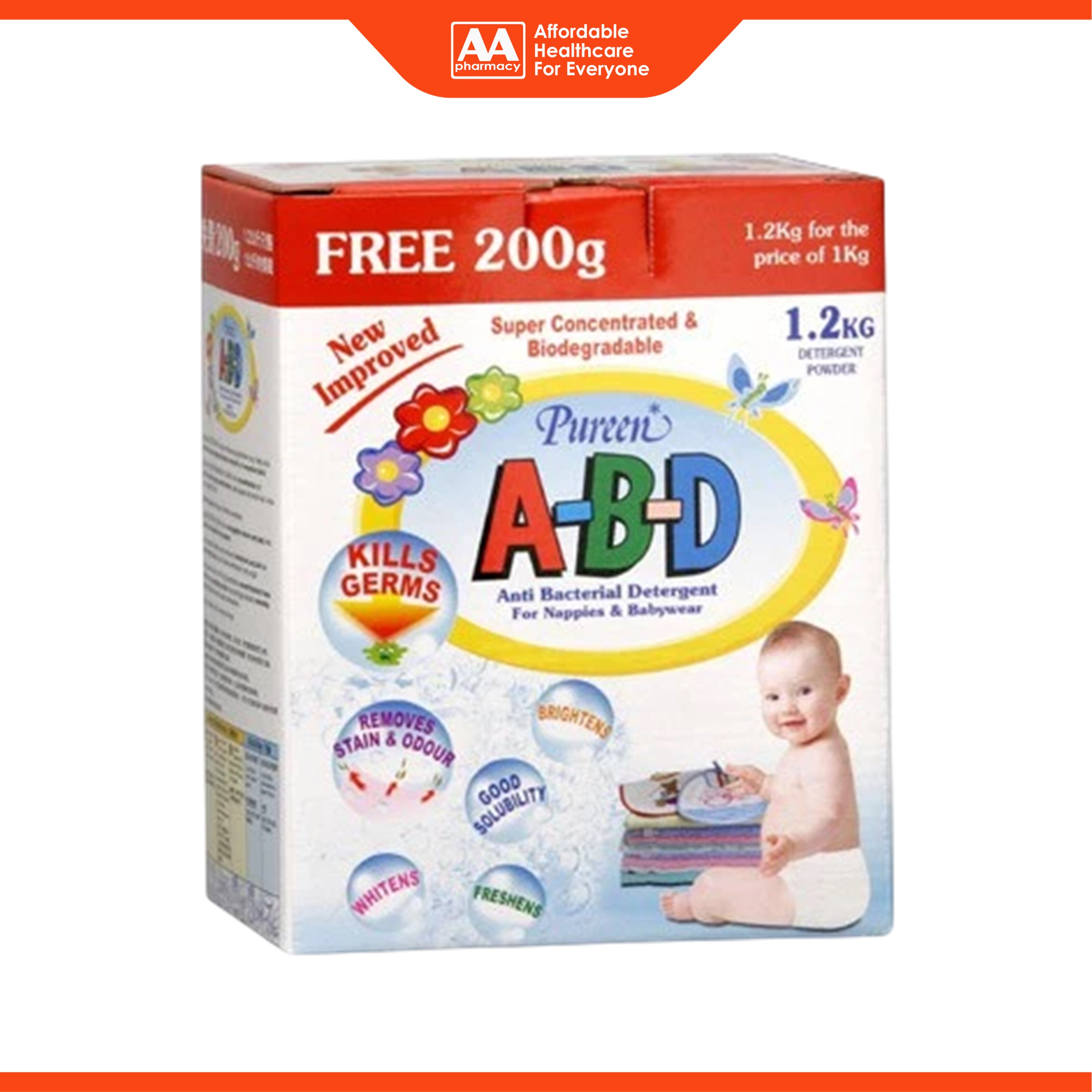Pureen A-B-D Antibacterial Detergent Powder (1.2kg)
