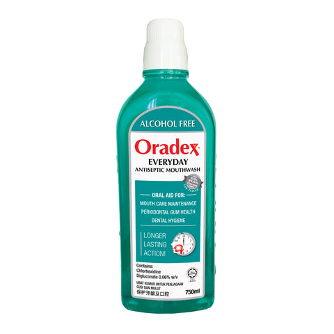 Oradex Everyday Antiseptic Mouthwash (Alcohol Free) 750mL