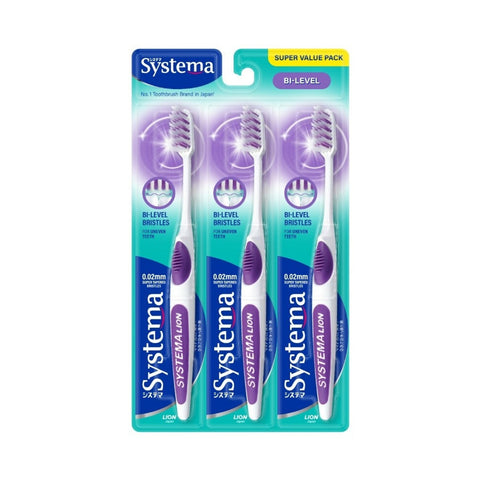 Systema Toothbrush (Bi-Level, Medium Soft) 3's