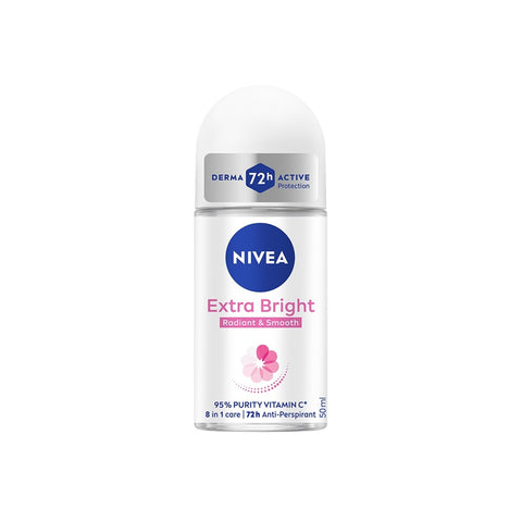 Nivea Extra Bright (Radiant and Smooth) 72H Anti-Perspirant Roll On 50mL