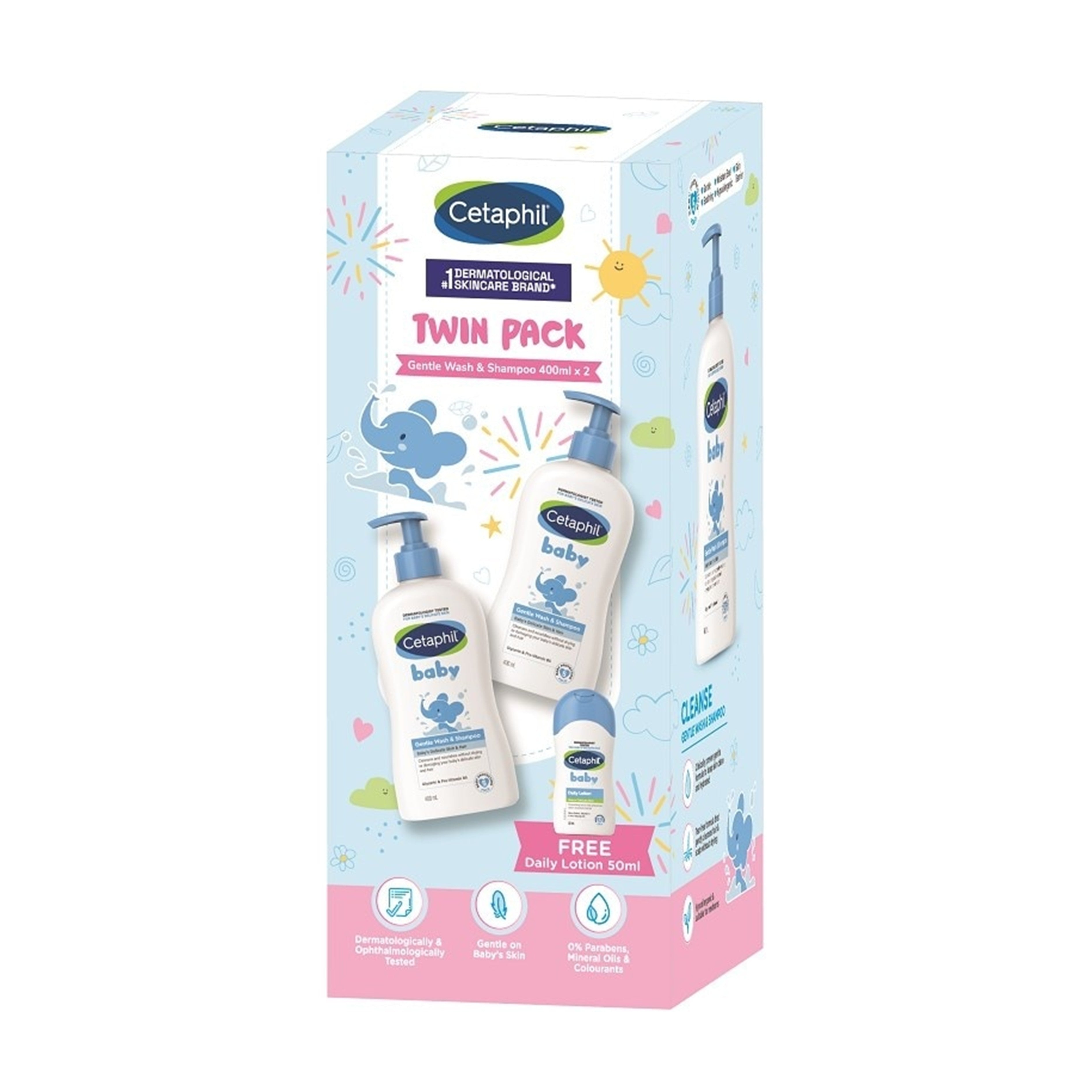 Cetaphil Baby Gentle Wash and Shampoo 400mLx2's [Twinpack]