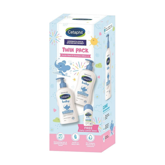 Cetaphil Baby Gentle Wash and Shampoo 400mLx2's [Twinpack]