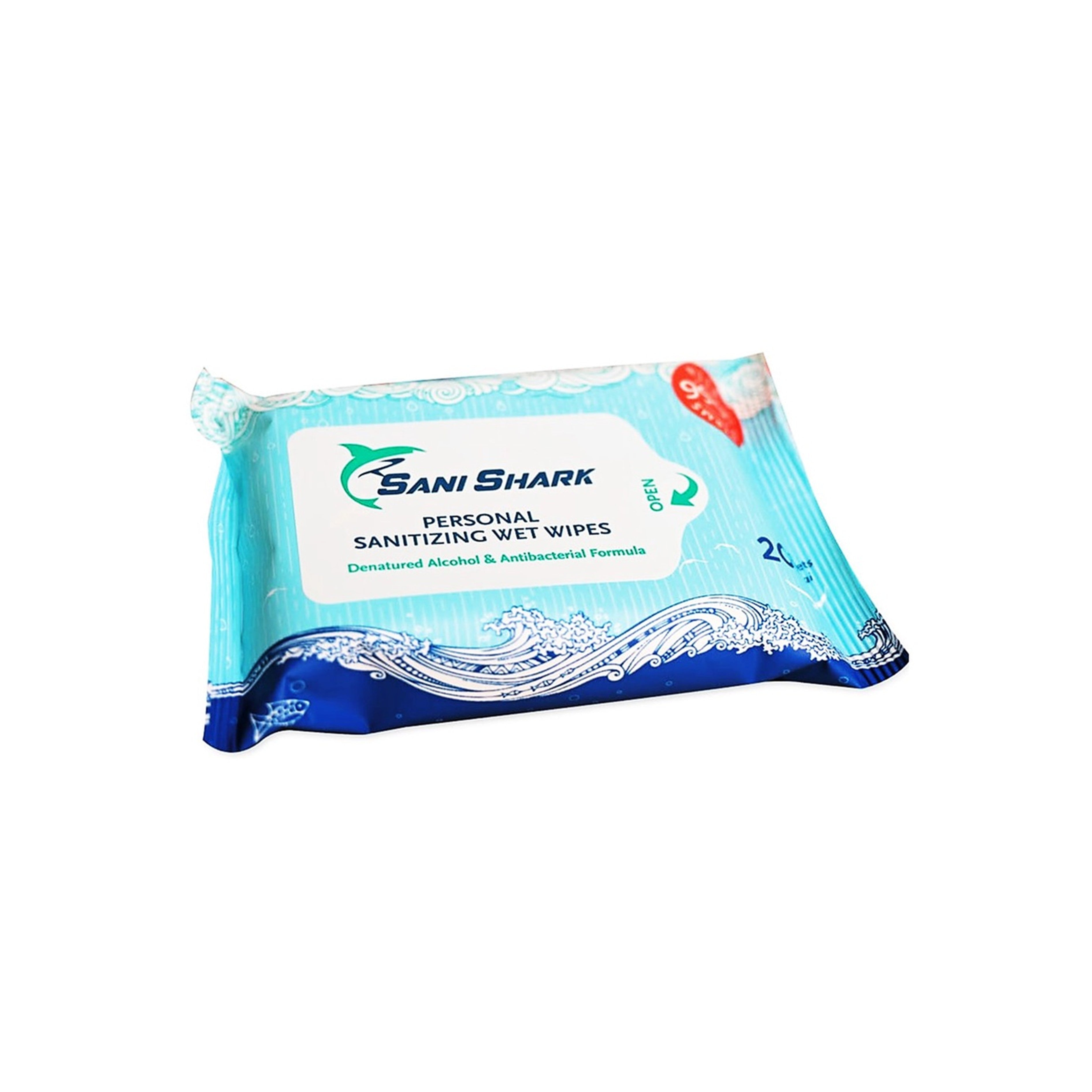 Sani Shark Personal Sanitizing Wet Wipes 20's