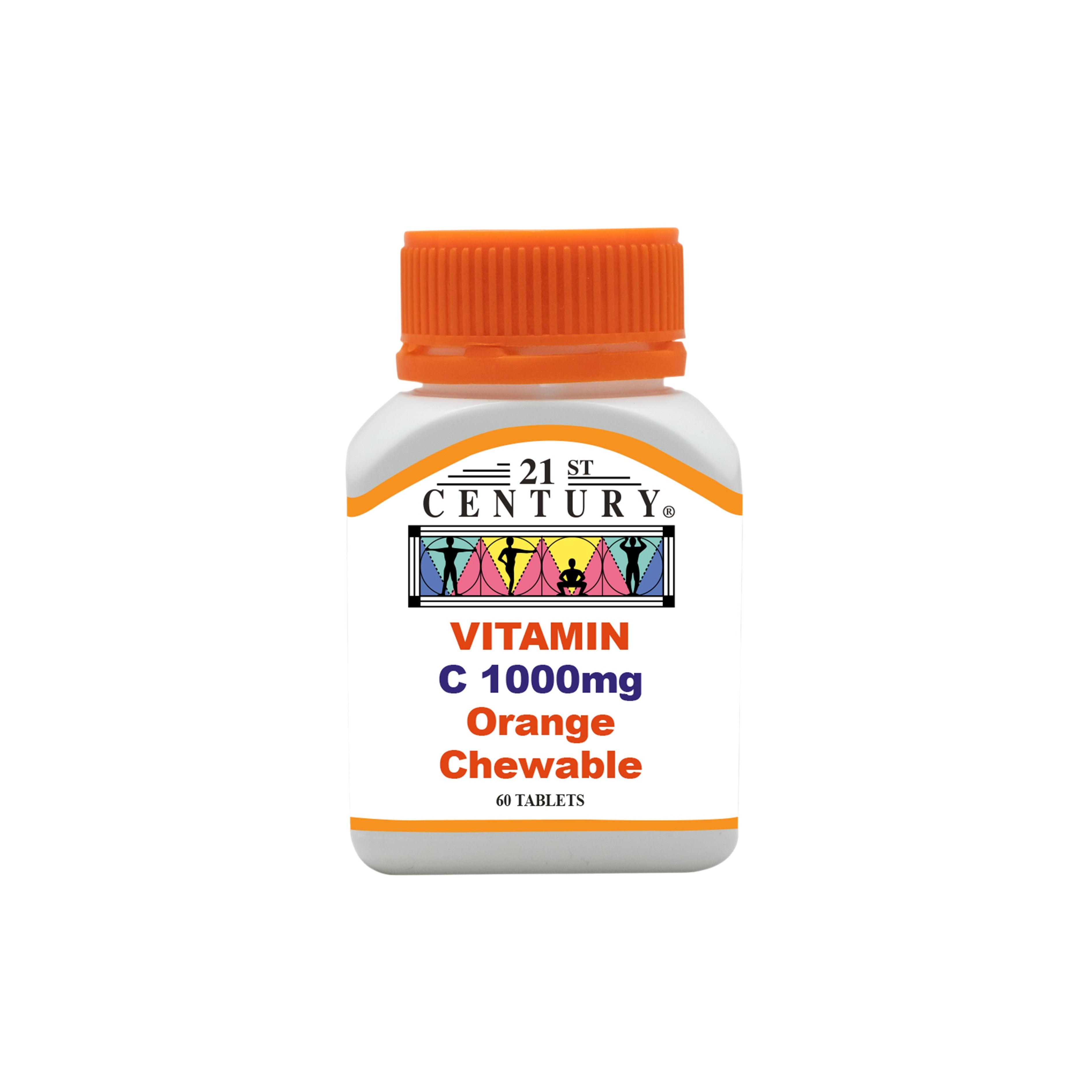 21st Century Vitamin C 1000mg Orange Chewable Tablet (60's)