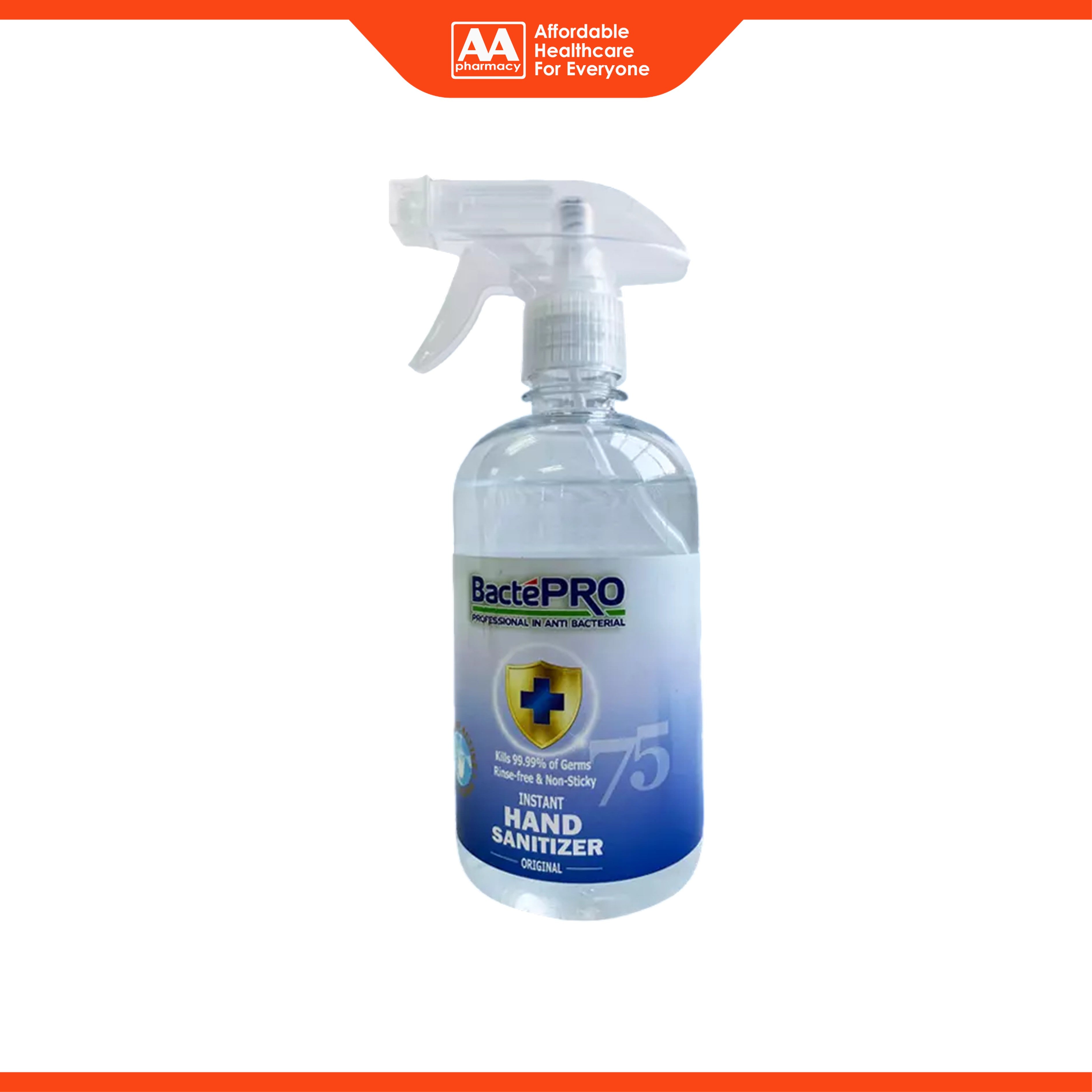BactePRO Instant Hand Sanitizer Spray 500mL