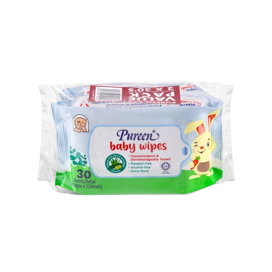 Pureen Baby Wipes 2x30's [Value Pack]