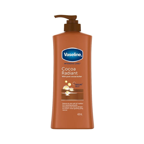 Vaseline Intensive Care Cocoa Radiant with Pure Cocoa Butter + Vaseline Jelly Body Moisturizer 400mL