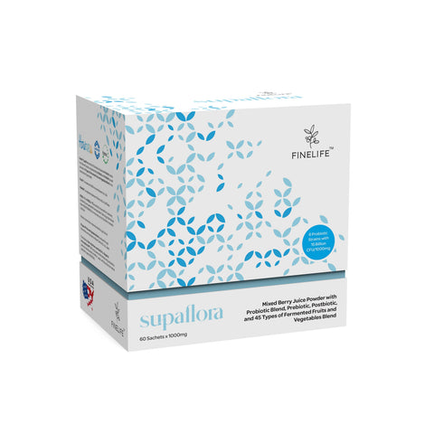 Finelife SupaFlora (6 Probiotic Strains with 15 Billion CFU/1000mg) Sachet 60's (Mixed Berry Flavour)