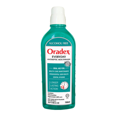 Oradex Everyday Antiseptic Mouthwash (Alcohol Free) 750mL