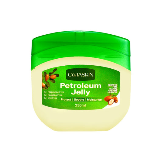 Curaskin Petroleum Jelly 250mL (Enriched with Organic Argan Oil)