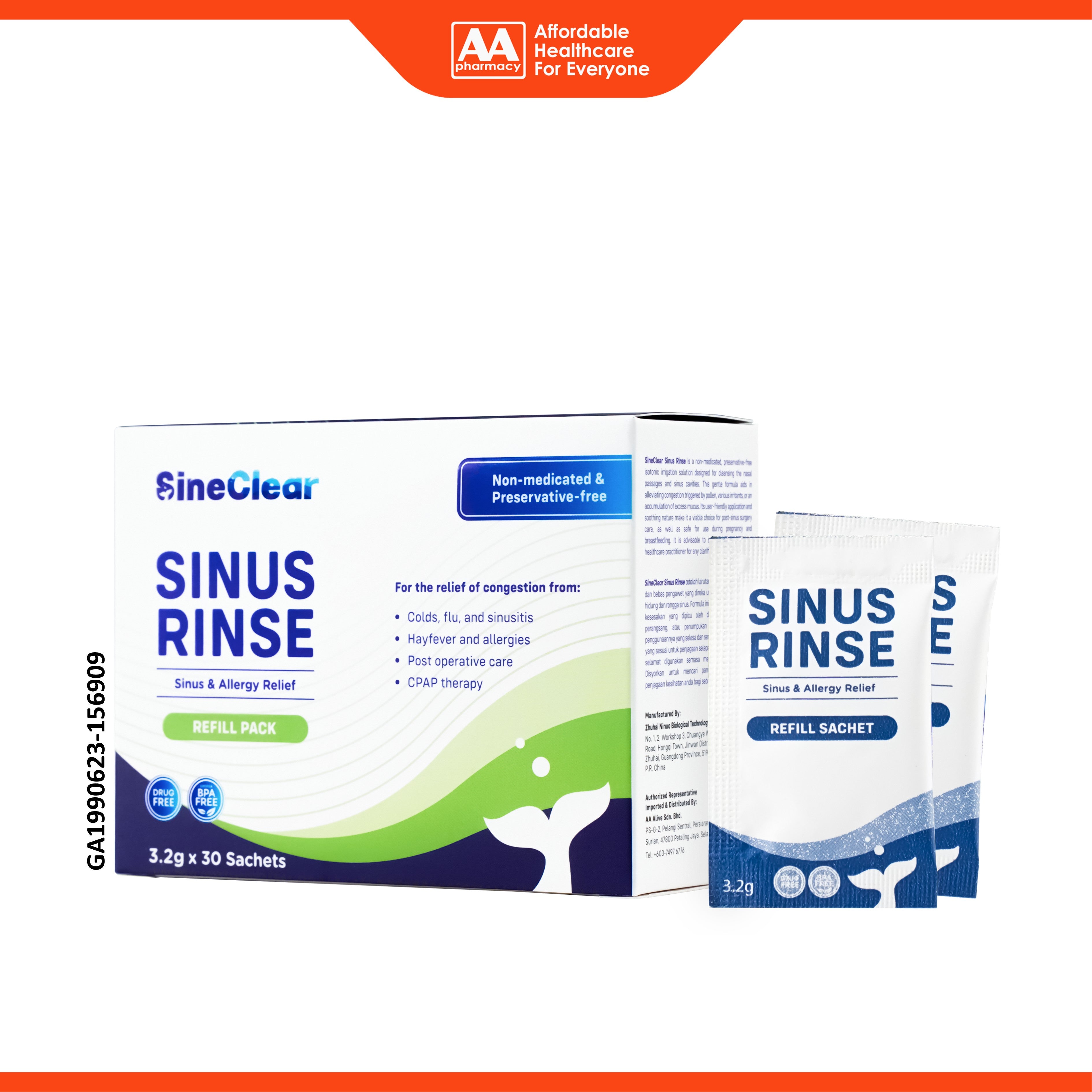 SineClear Sinus Rinse Refill Pack 30's