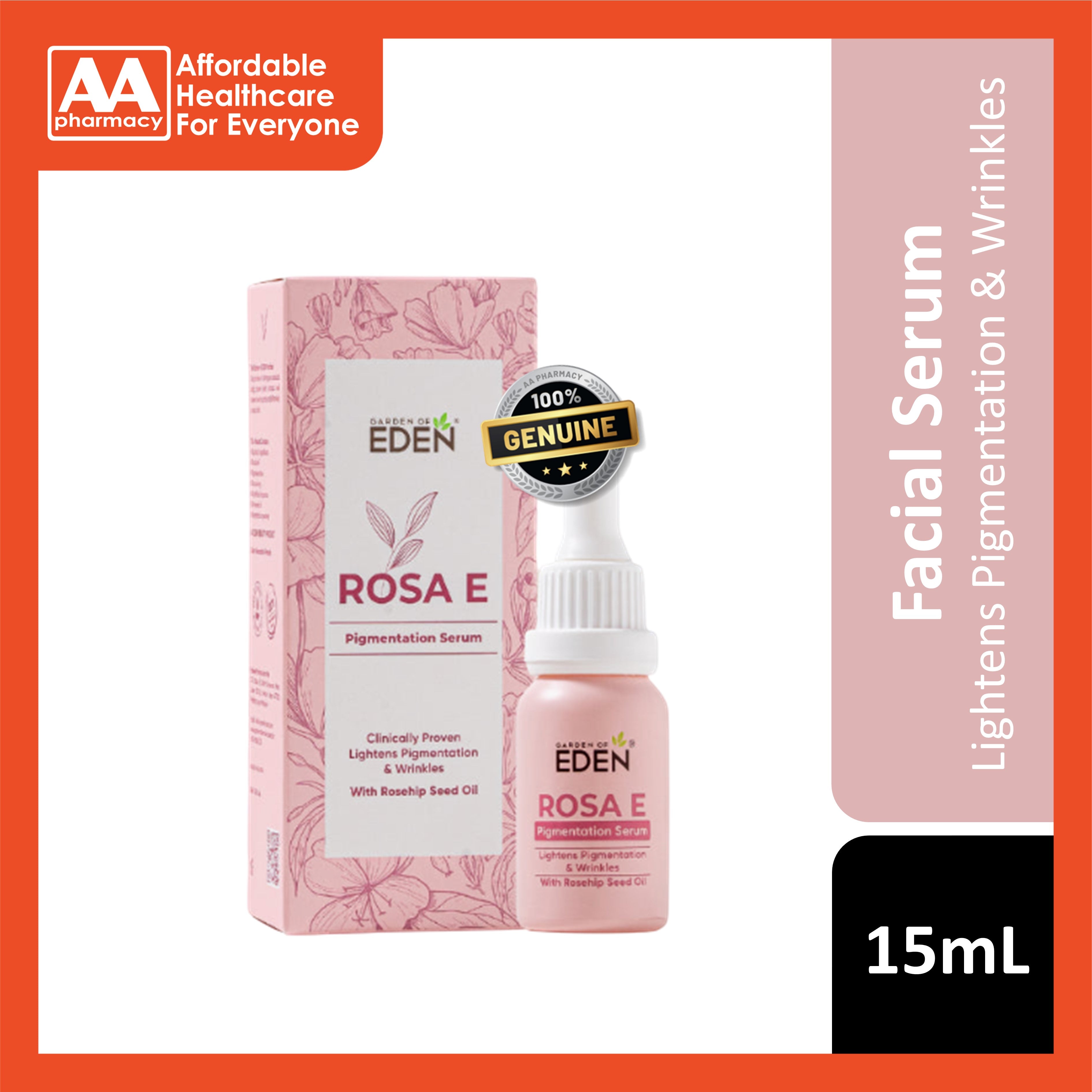 Garden Of Eden Rosa E Pigmentation Serum 15mL