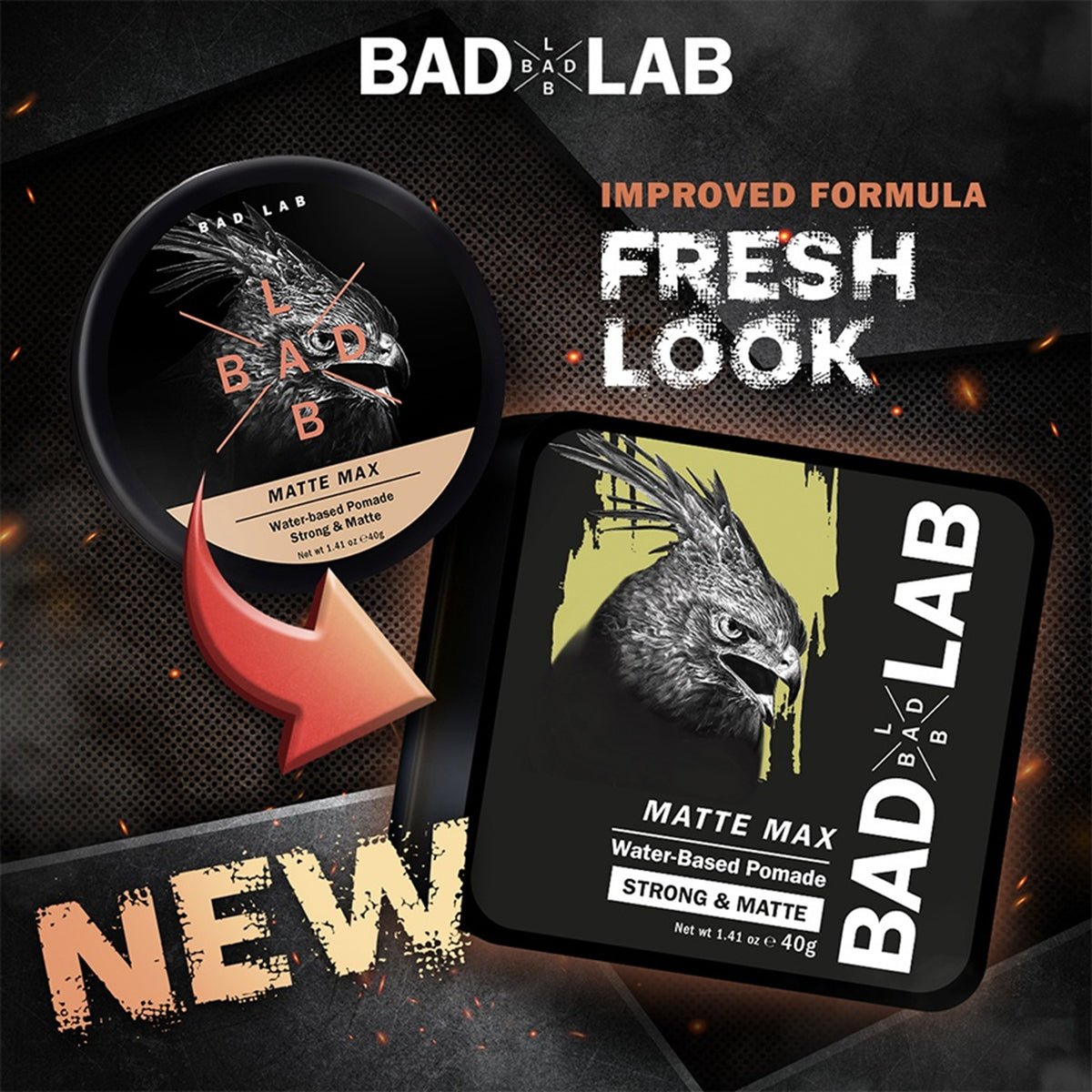 Bad Lab Matte Max Water-Based Pomade - Strong and Matte (40g)
