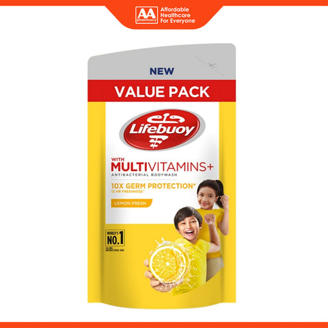 Lifebuoy Antibacterial Body Wash with Multivitamins (Lemon Fresh) 800mL (Refill Pack)